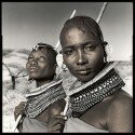 Echuka and Eragai, selectively toned silver gelatin print, 23 x 27 inches