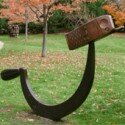Gu Xiong_The Sickle and the Cell Phone_bronze sculpture The Sickle and the Cell Phone, bronze sculpture